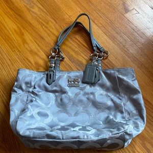 Gray/Silver Coach Purse